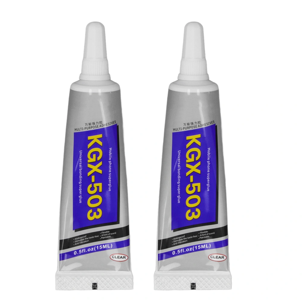 2PCS 15ml Frame Superglue Fast Bonding Silicone Sealant Sealing Glue for Electronic Repair White Glue