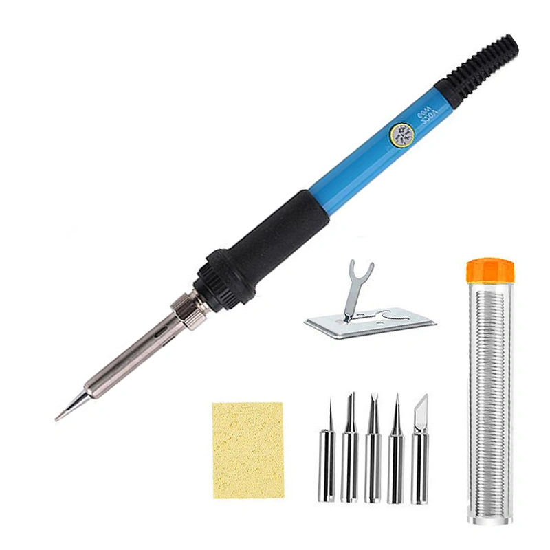 Soldering Iron Kit 60W Electric Soldering Iron Kit Adjustable Temperature From 200 to 450℃ European Standard