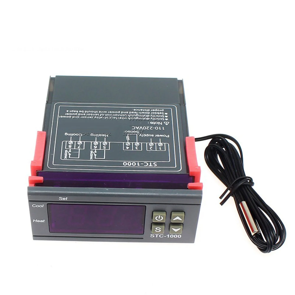 Microcomputer Temperature Controller Digital Display Thermostat Switch for Aquarium Hatching Seafood Machine 110‑