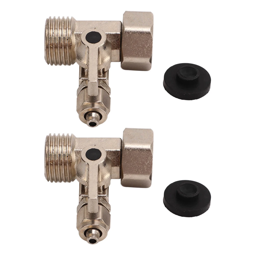 2PCS 1/4in Ball Valve with Gasket Water Purifier Inlet Ball Valve Replacement Faucet Accessories Alloy