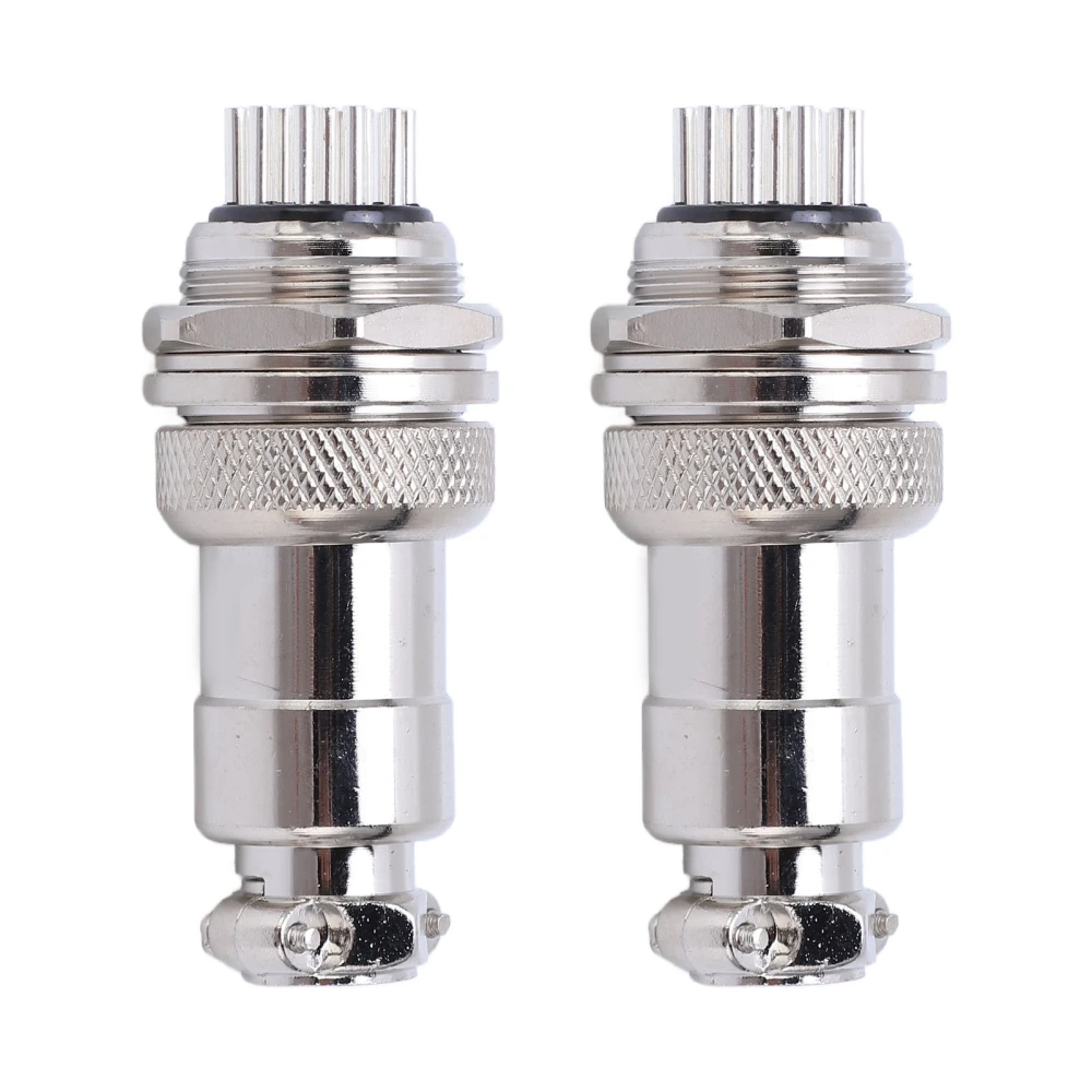 2PCS Aviation Connector Zinc Alloy Male Female Aviation Connector Plug Socket 20mm AC DC