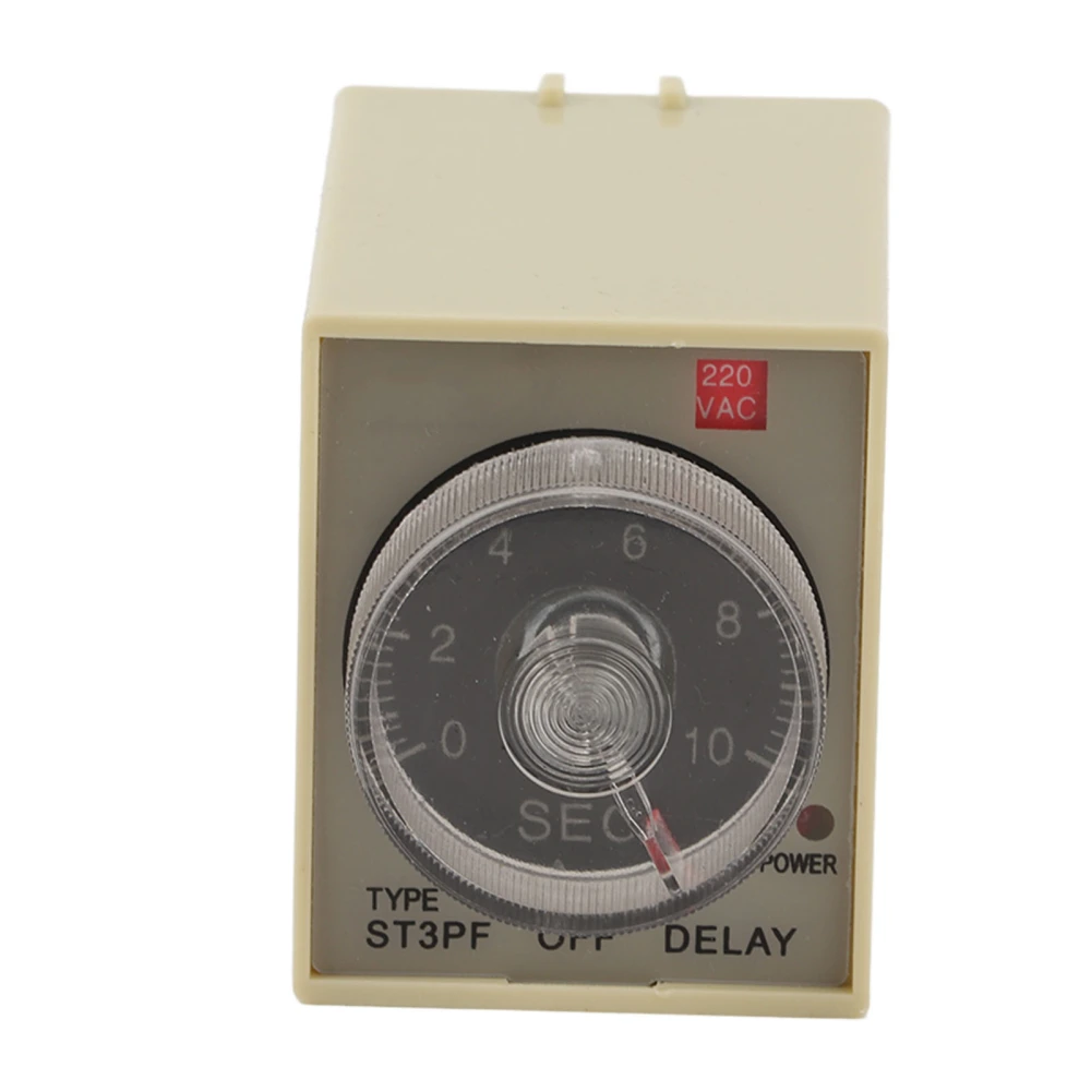 Time Relay Adjustable Timing Power Off Timer Delay AC 200‑ ST3PF Accessory Part