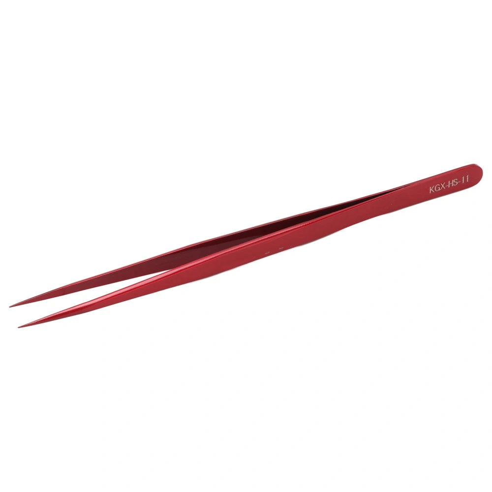 Accuracy Tweezer Portable Stable Corrosion Resistance Fine Point Tweezer for Cellphone PC Red