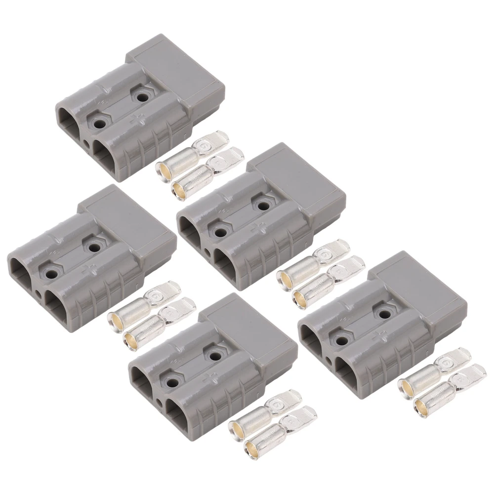 5 Sets Battery Plug Connector Quick Connect Disconnect Copper Terminal for Charging 50A 600V