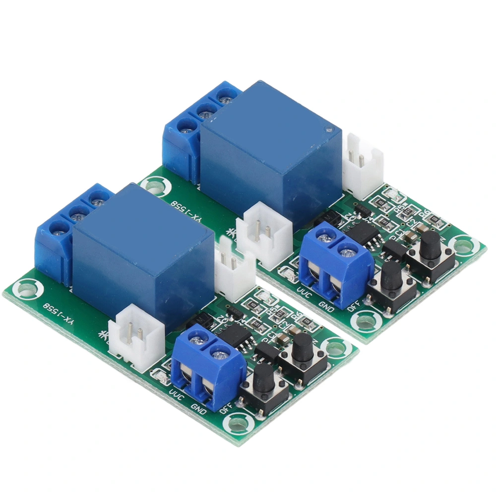 2PCS 12V Self Locking Relay Module Single Channel RS Trigger Circuit On Off Relay Module