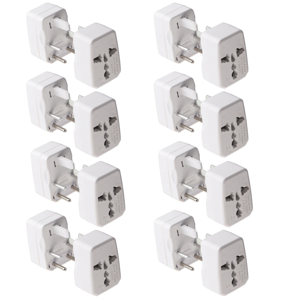 4Pcs Plug Adapter Travel Power Converter Brass Contact 100‑250VAC for Charging