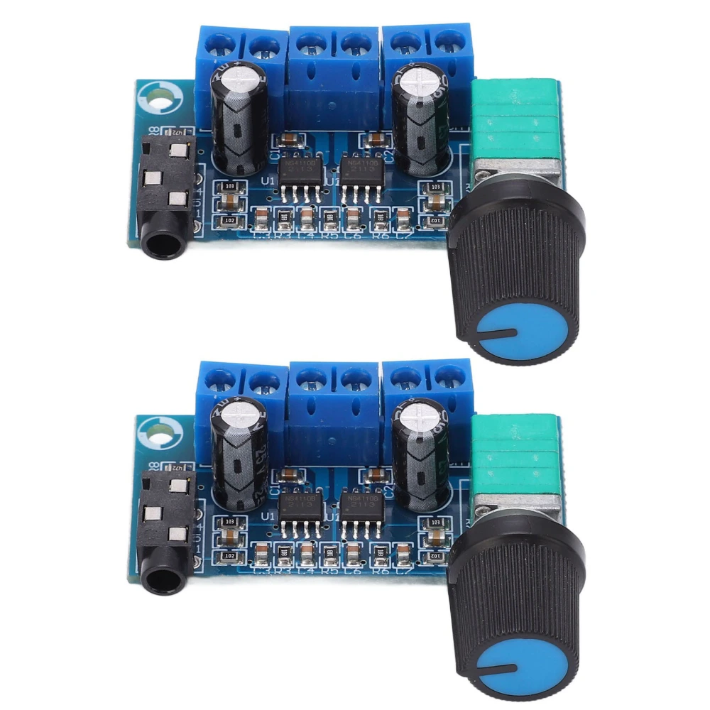 2PCS AMP Module Dual Channel Hi Fi Adjustable Home Audio Power Amplifier Board with Overcurrent Protection 9-15V