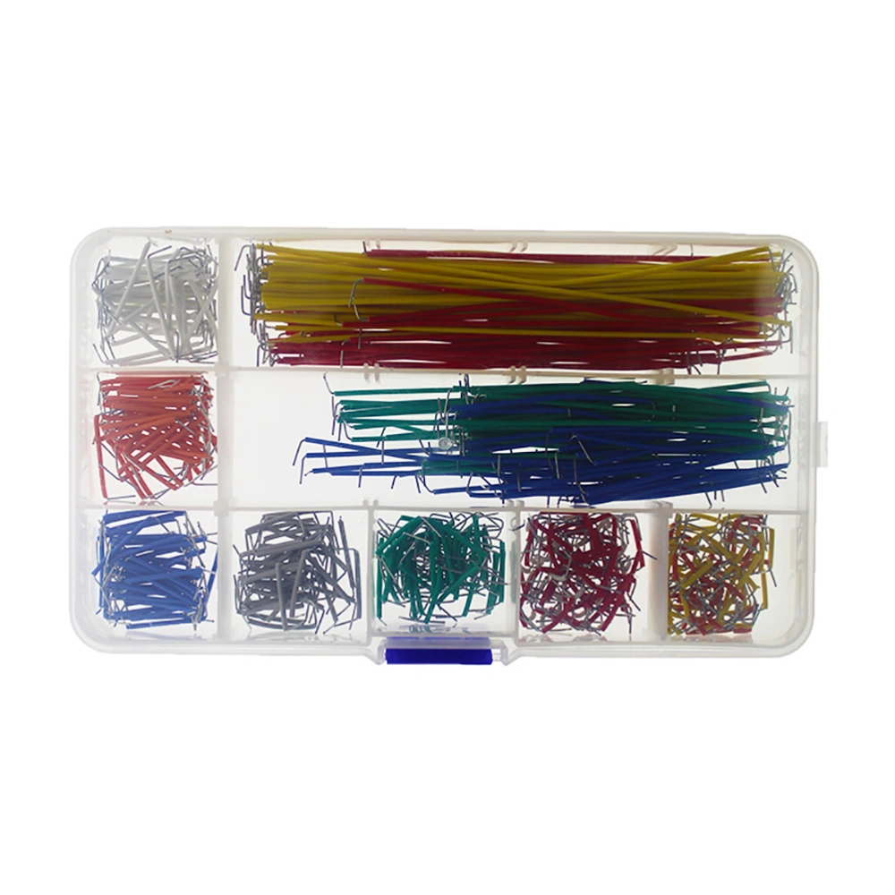 560Pcs Jumper Wire Kit 14 Lengths U Shape Solderless Breadboard Jumper Cable Wire Kit with Plastic Box