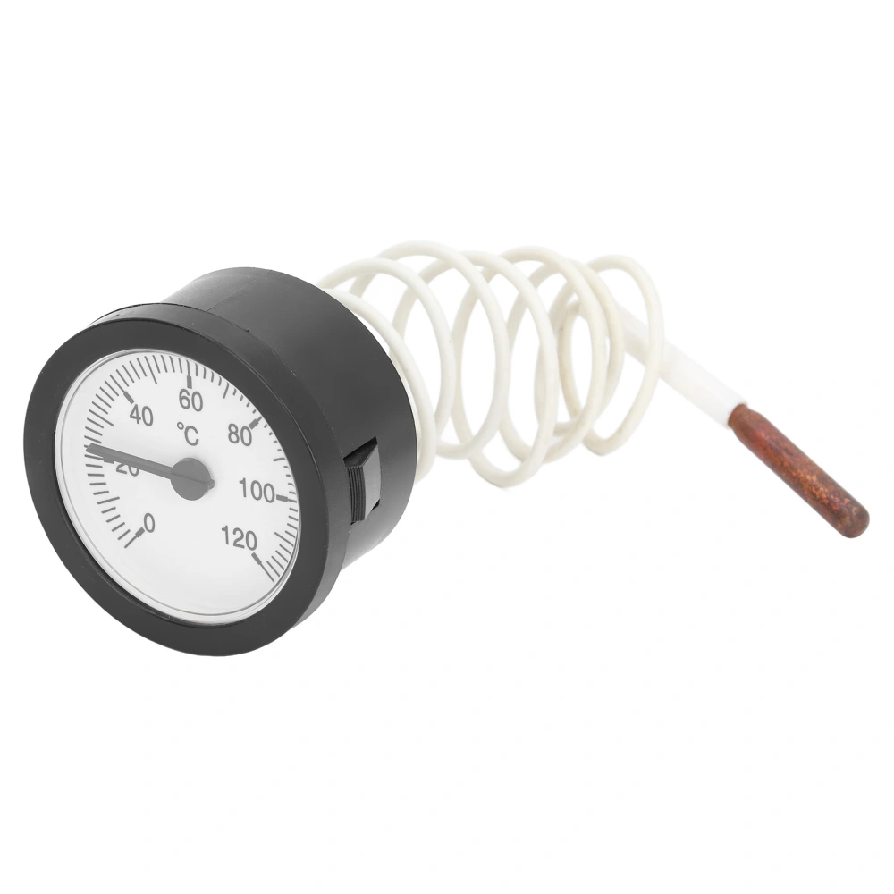 Bimetal Thermometer Gauge with Tube Small Size Accurate Round Type Portable Temperature Gauge