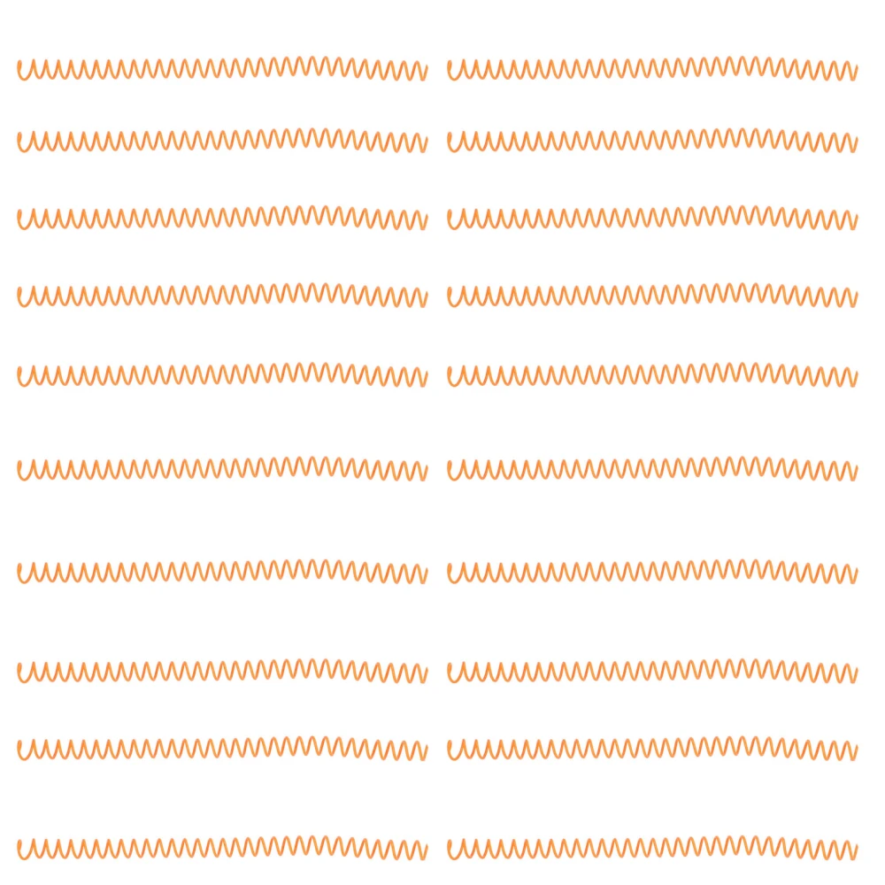 20Pcs Spiral Binding Coils 30 Sheet ABS Plastic Spiral Binding Spines for Stationery Work Orange