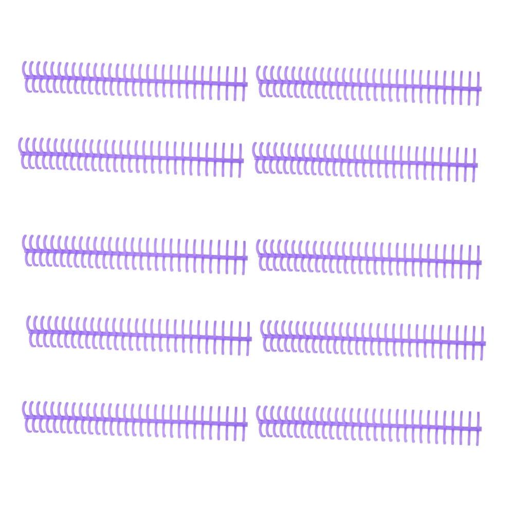 10Pcs Spiral Binding Coil 130 Sheet Capacity Spine Comb 30 Holes 16mm Diameter Set Kit Purple