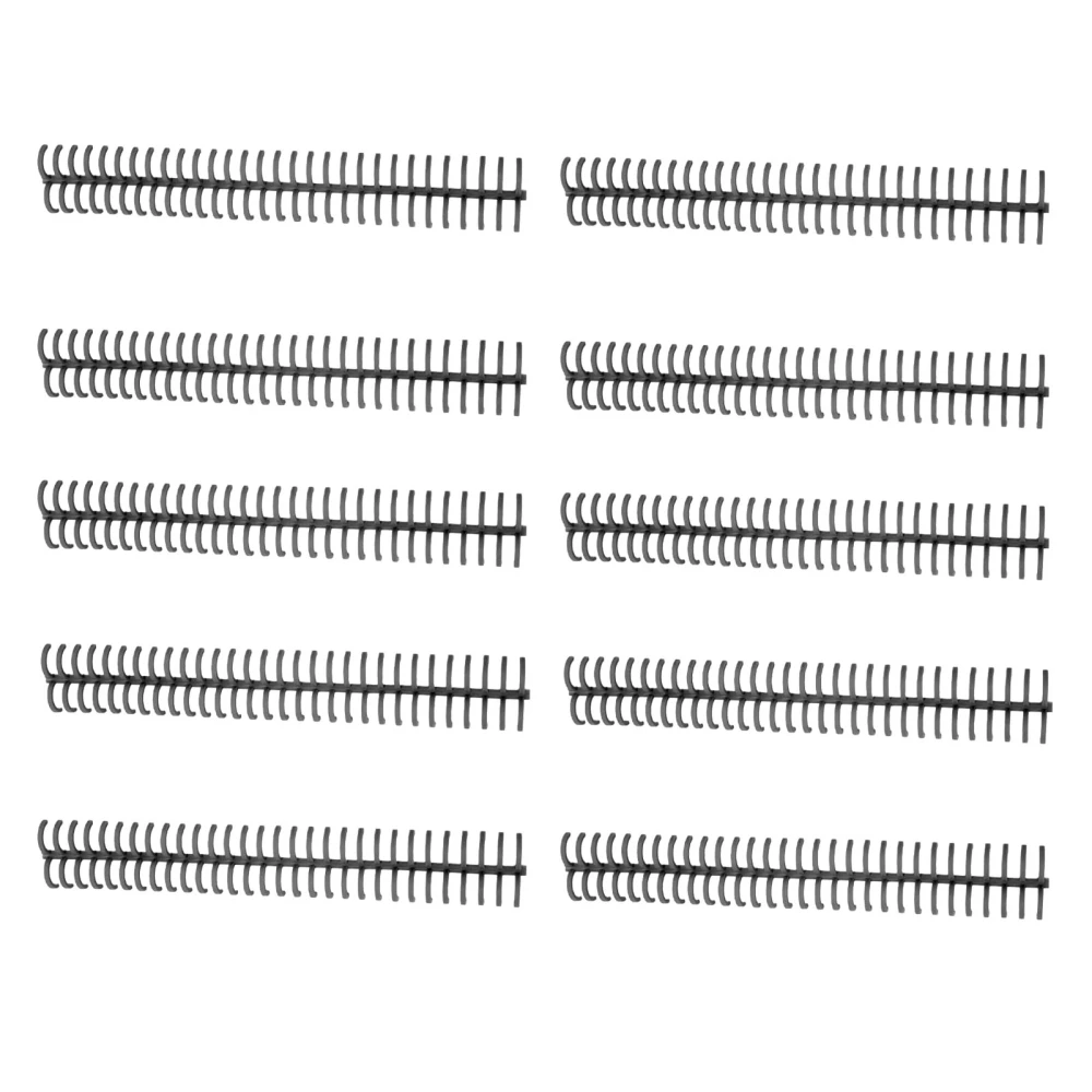 10Pcs Spiral Binding Coil 130 Sheet Capacity Spine Comb 30 Holes 16mm Diameter Set Kit Black