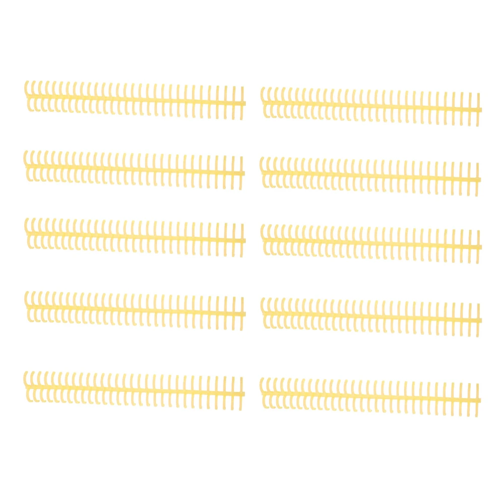 10Pcs Spiral Binding Coil 130 Sheet Capacity Spine Comb 30 Holes 16mm Diameter Set Kit Yellow