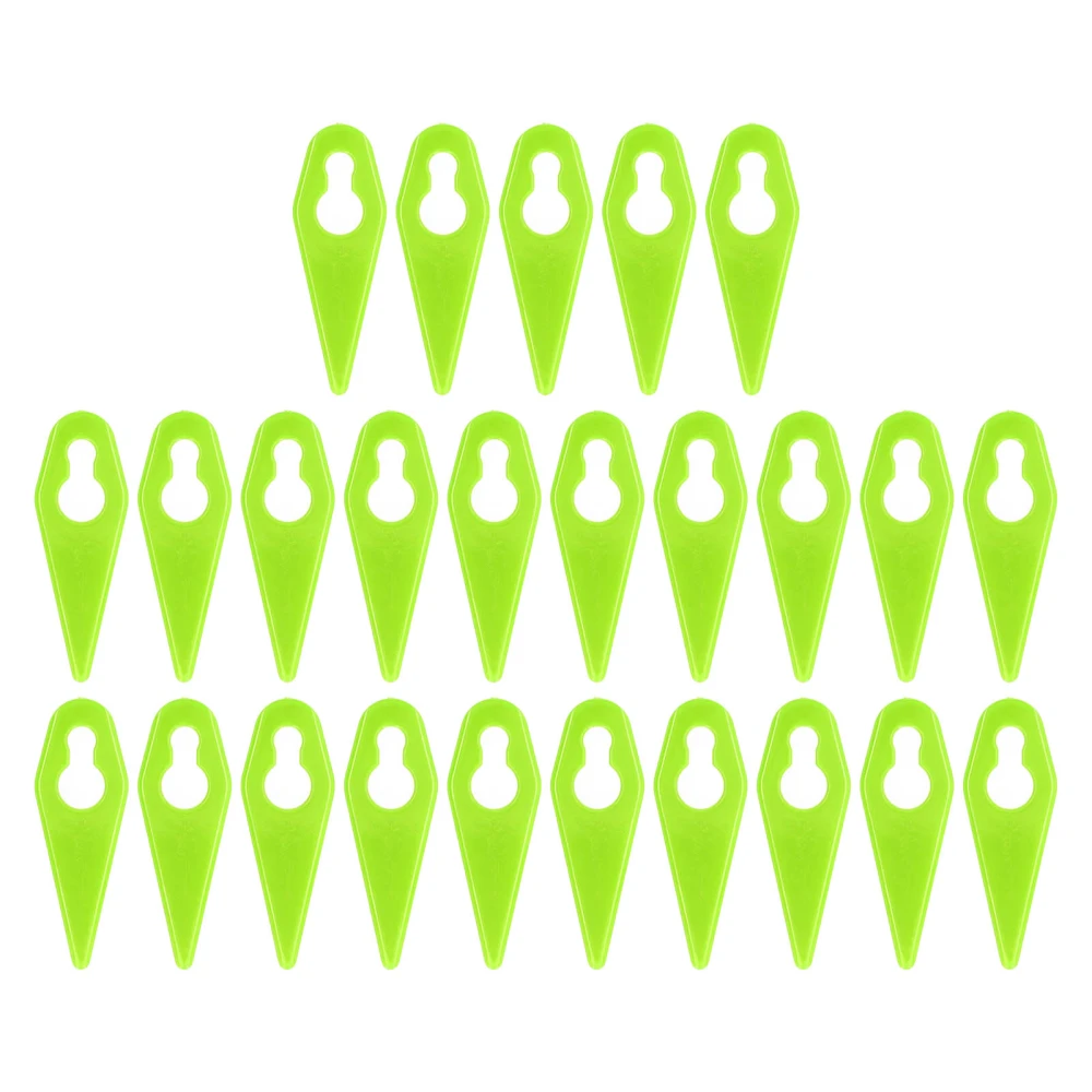 25PCS Plastic Trimming Blade Lawn Mower Cutting Replacement Blades Trimmer Accessories Green