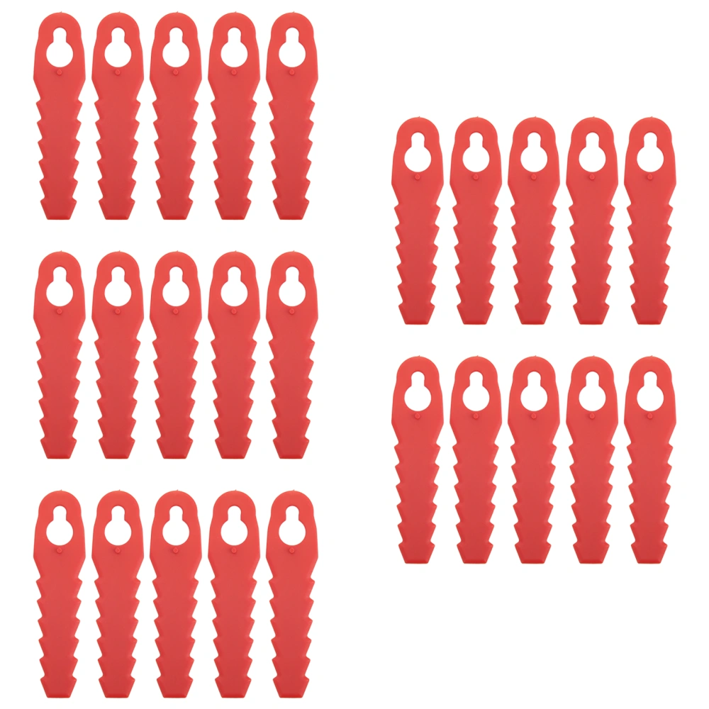 25Pcs Lawn Mower Plastic Blades Grass Mowing Replacement for L85 Sawtooth Trimmer Accessories