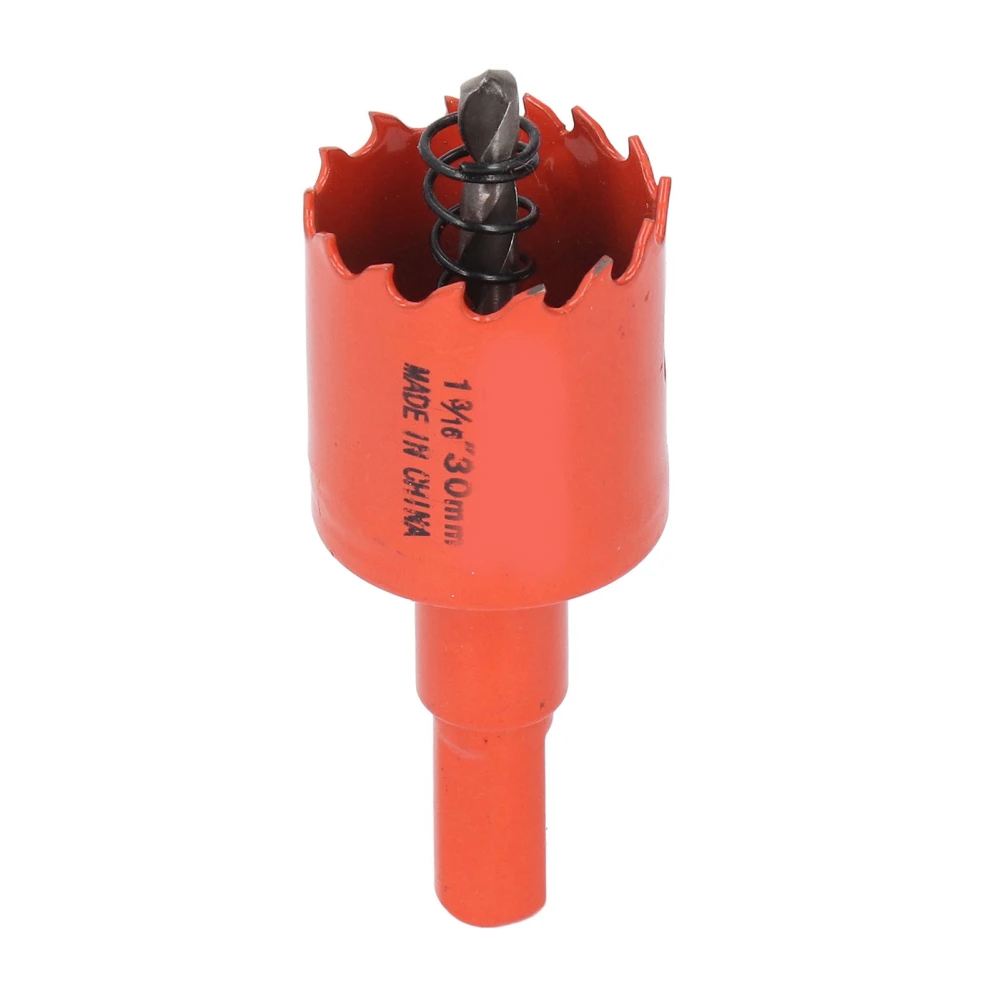 Hole Saw Drill Bit High Speed Steel Bimetal Hole Cutter with Mandrel for Wood and Metal 1‑3/16in (30mm)