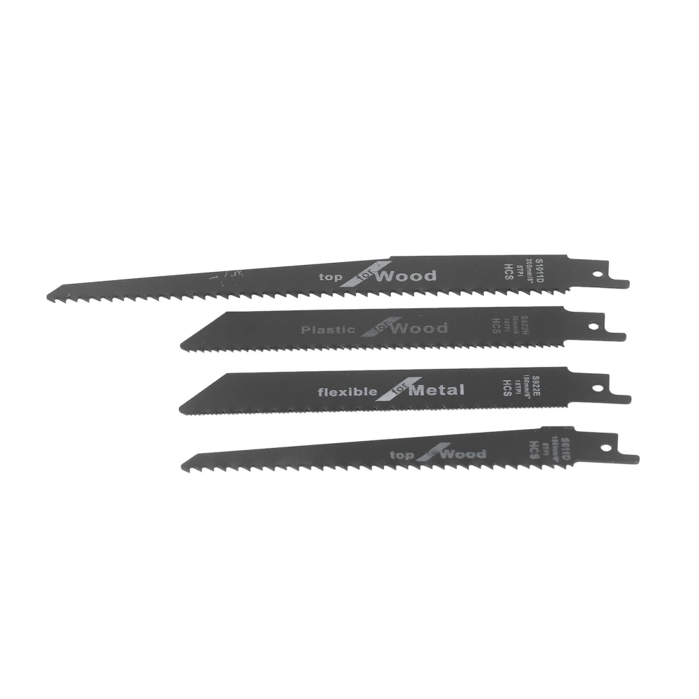 4Pcs Sabre Saw Blade Jigsaw Cutter Reciprocating Cutting Tool Set Kit for Wood Plastic Metal