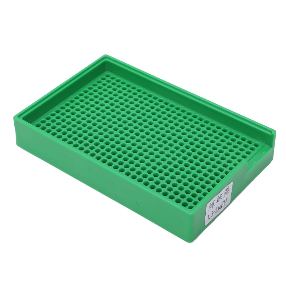 Screw Arrangement Tray Multi V Shaped Hole Uniform Aperture Screw Organization Plate for Industrial Work 1.5‑2mm/0.06‑0.08in (459 Hole)