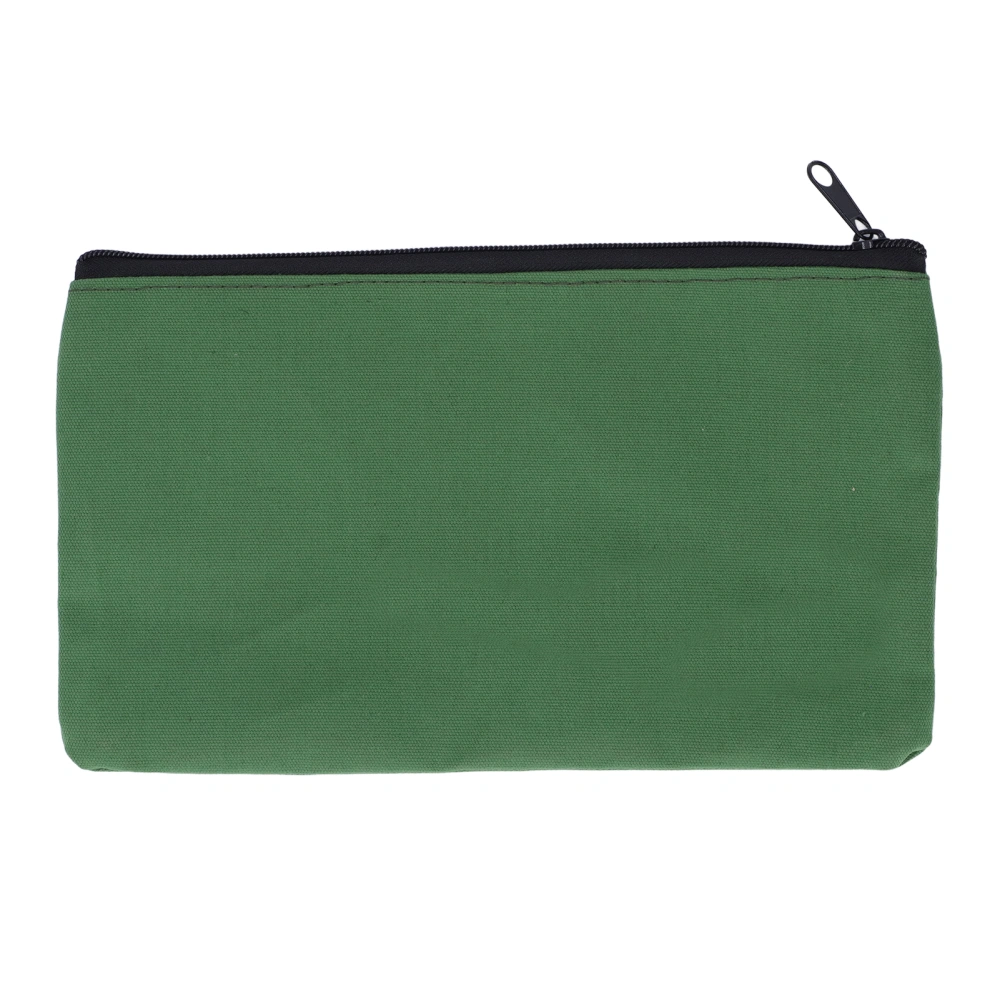 Tool Bag Army Green Canvas Portable Multifuntional Heavy Duty Handbag for Wrench Screwdriver Nail 10.8x6.3in