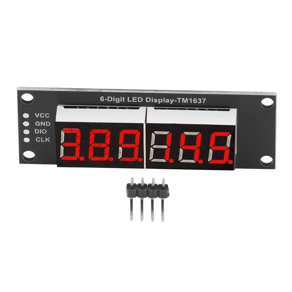 6 Digit Tube LED Segment Display TM1637 Driver Digital Optoelectronic Module Red 0.36in