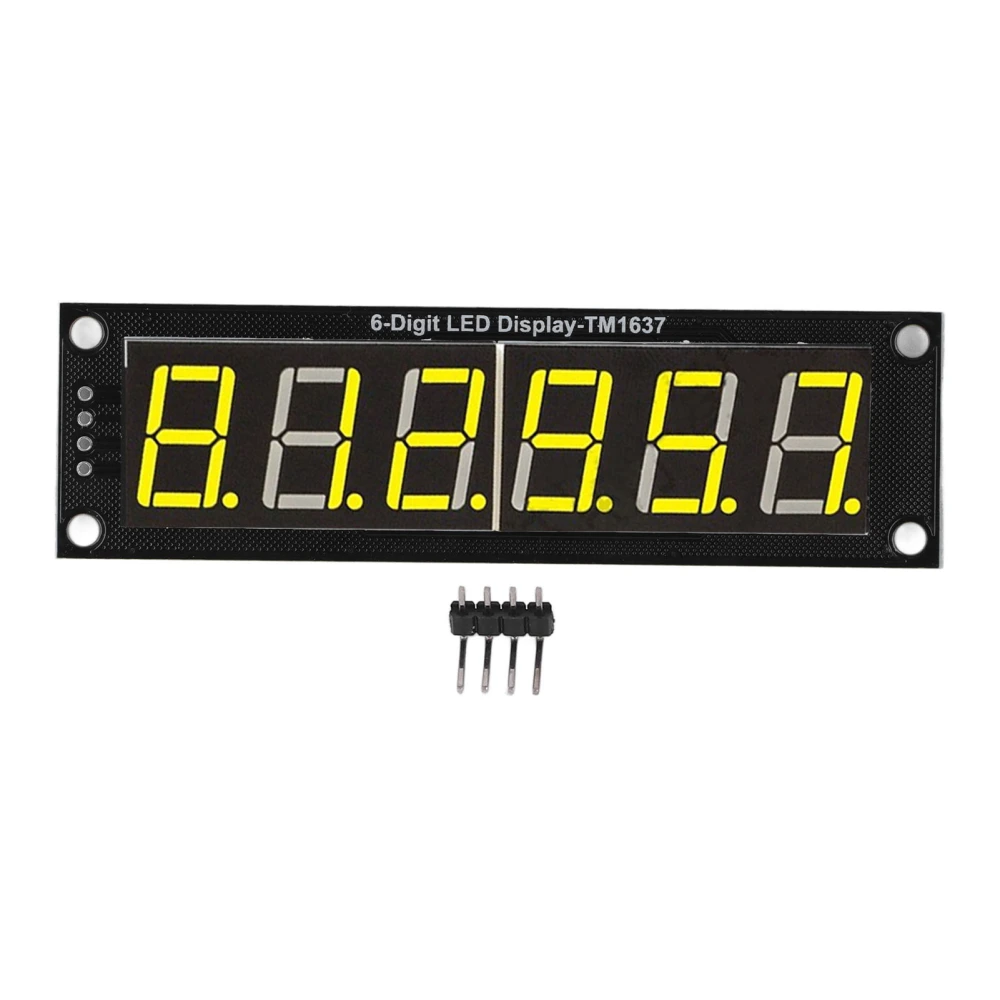 Digital Display Module 0.56in 6 Digit 7 Segment TM1637 Display Tube with Yellow Light