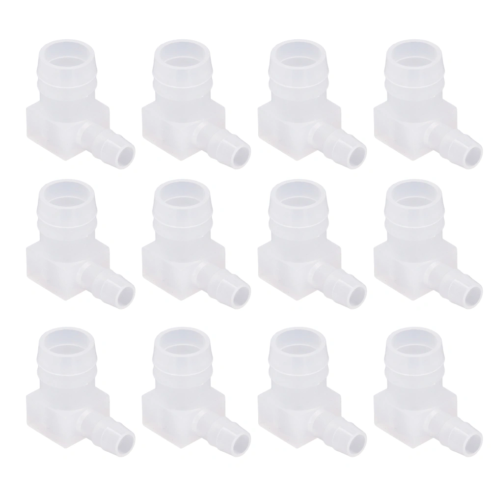 12Pcs Plastic Hose Barb Fitting 90 Degree L Right Angle Reducer Barbed Joint Adapter Elbow 10x20mm