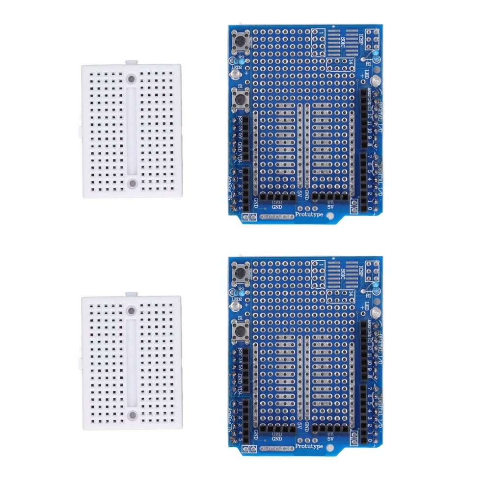 2 Sets Prototype Expansion Board Mini Breadboard Prototyping Development Module Kit 3‑5V