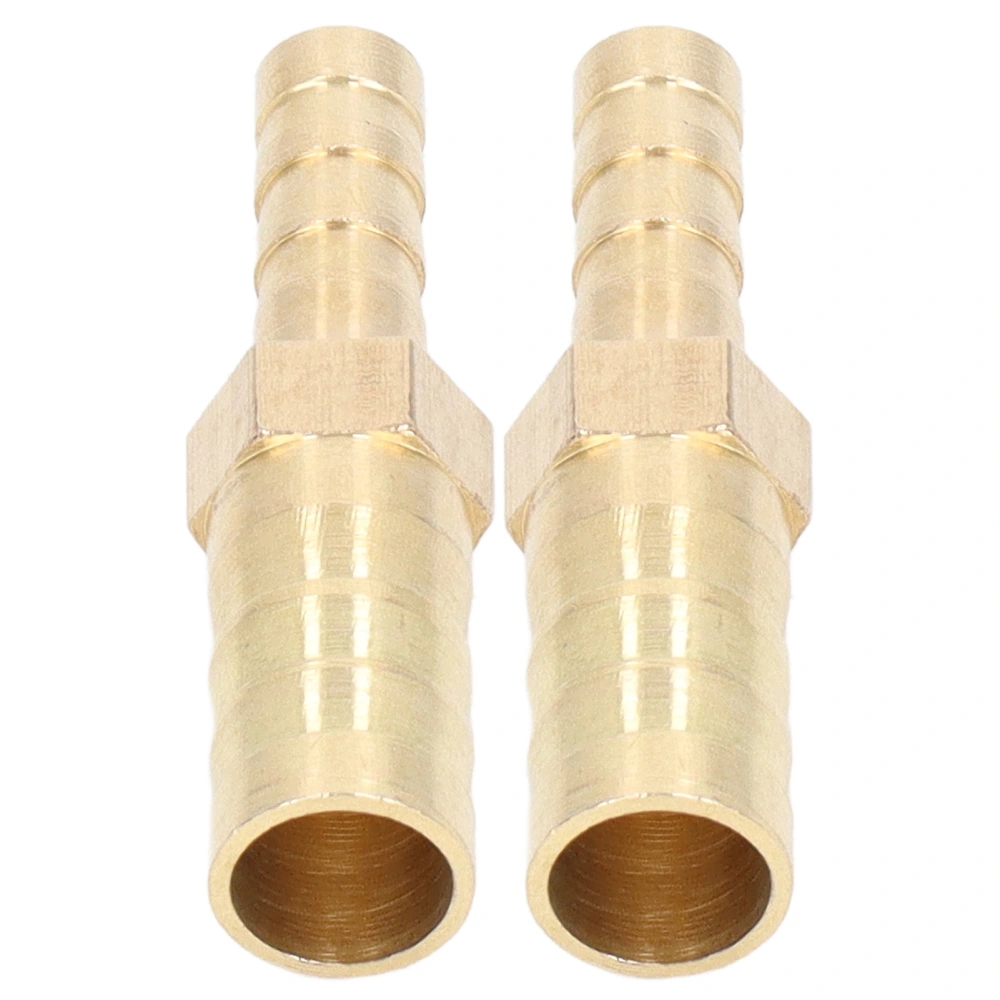 2 Pcs Barbed Fitting Splicer Brass Hose Barb Reducer Hex Reducing Barbed Connector 10mm(3/8in) to 6mm(1/4in)