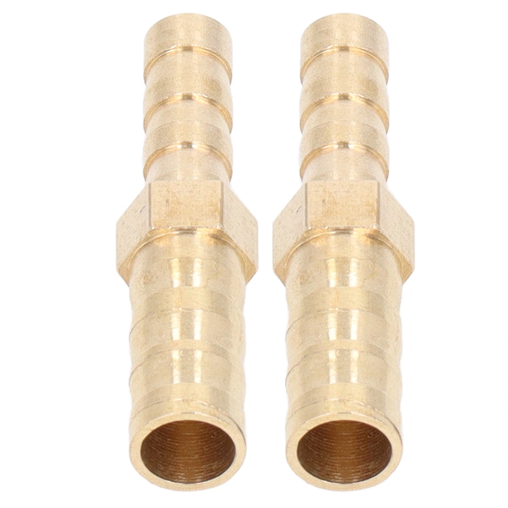 2 Pcs Barbed Fitting Splicer Brass Hose Barb Reducer Hex Reducing Barbed Connector 8mm(5/16in) to 6mm(1/4in)