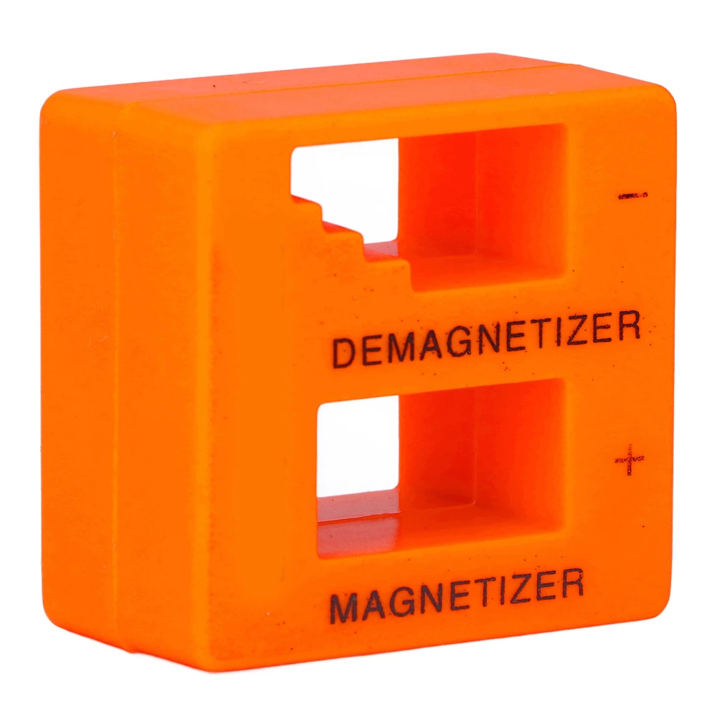 Magnetizer Demagnetizer ABS Portable Tool for Screwdriver Bit Screw Nut Tweezers Orange