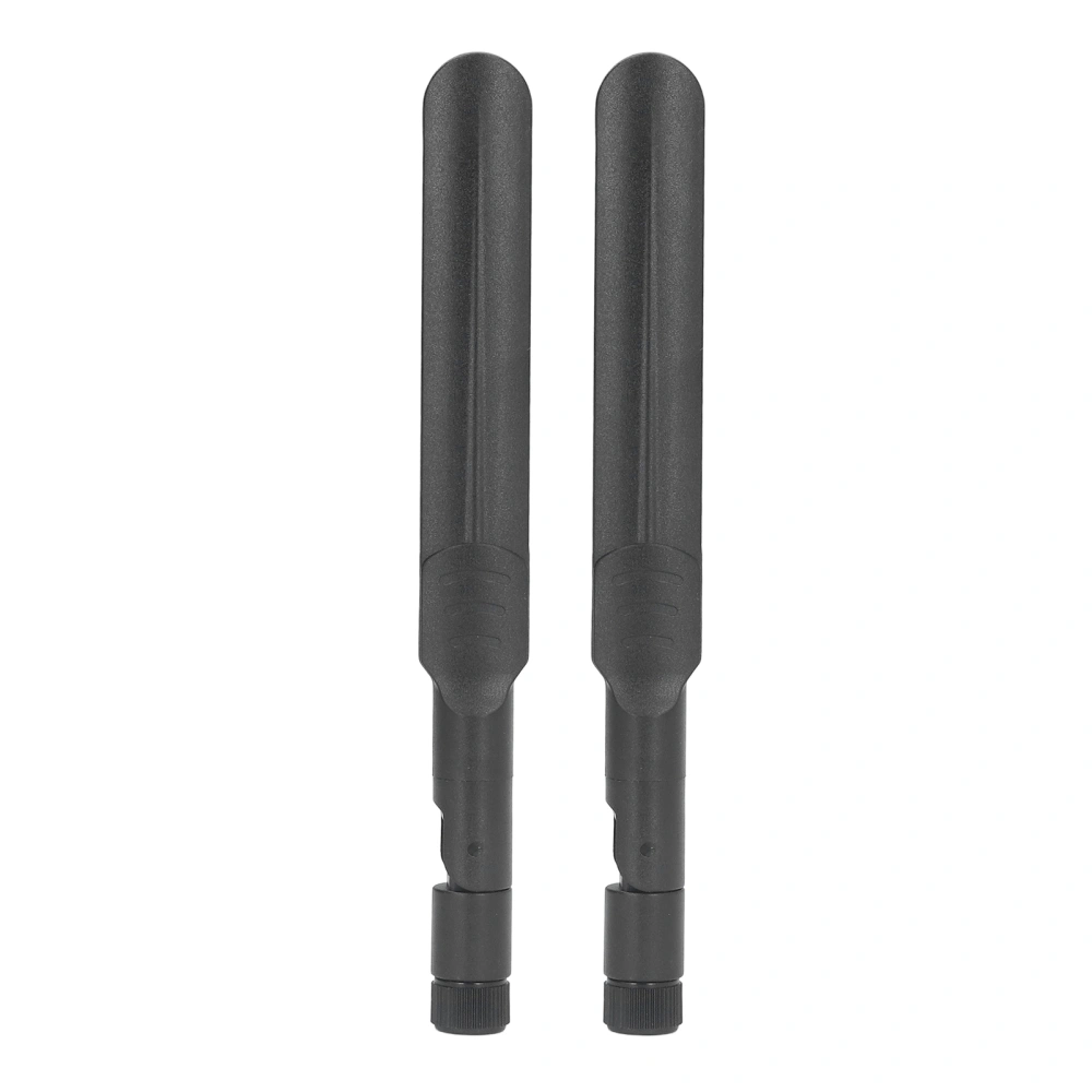 2Pcs Omnidirectional Antenna 2.4GHz/5.8GHz 2 Frequency WiFi Router SMA Male Foldable Glue Stick Black