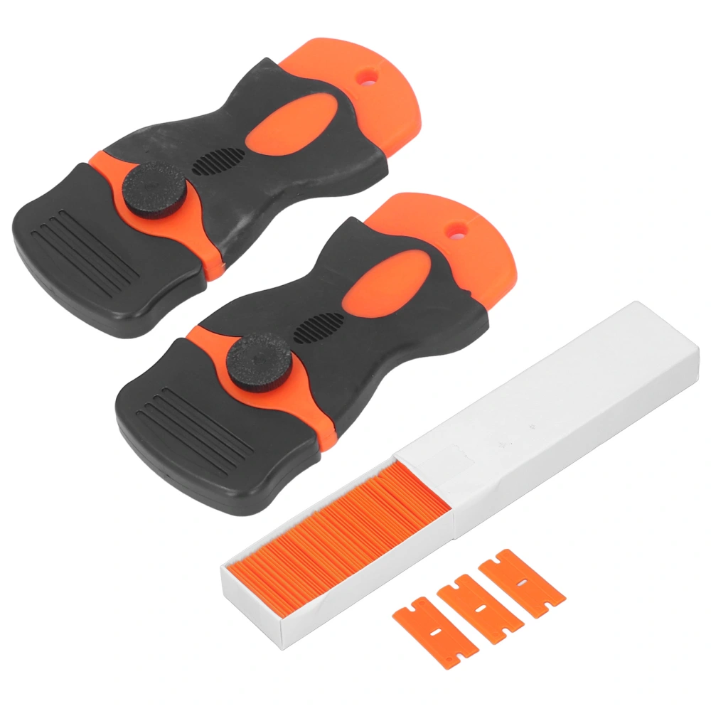 Single Edge Scraper Tool Set Plastic Scraper Blade Replacement for Home Caulking Removing Glue