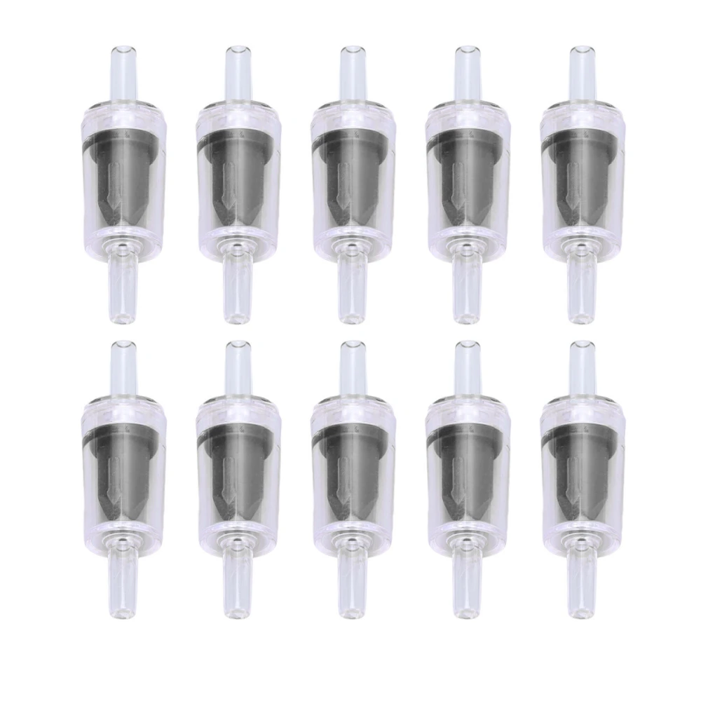 10 Pcs Check Valve 4mm PP Air Pump Aquarium 1 Way Water Stop Check Valve for Fish Tank Black