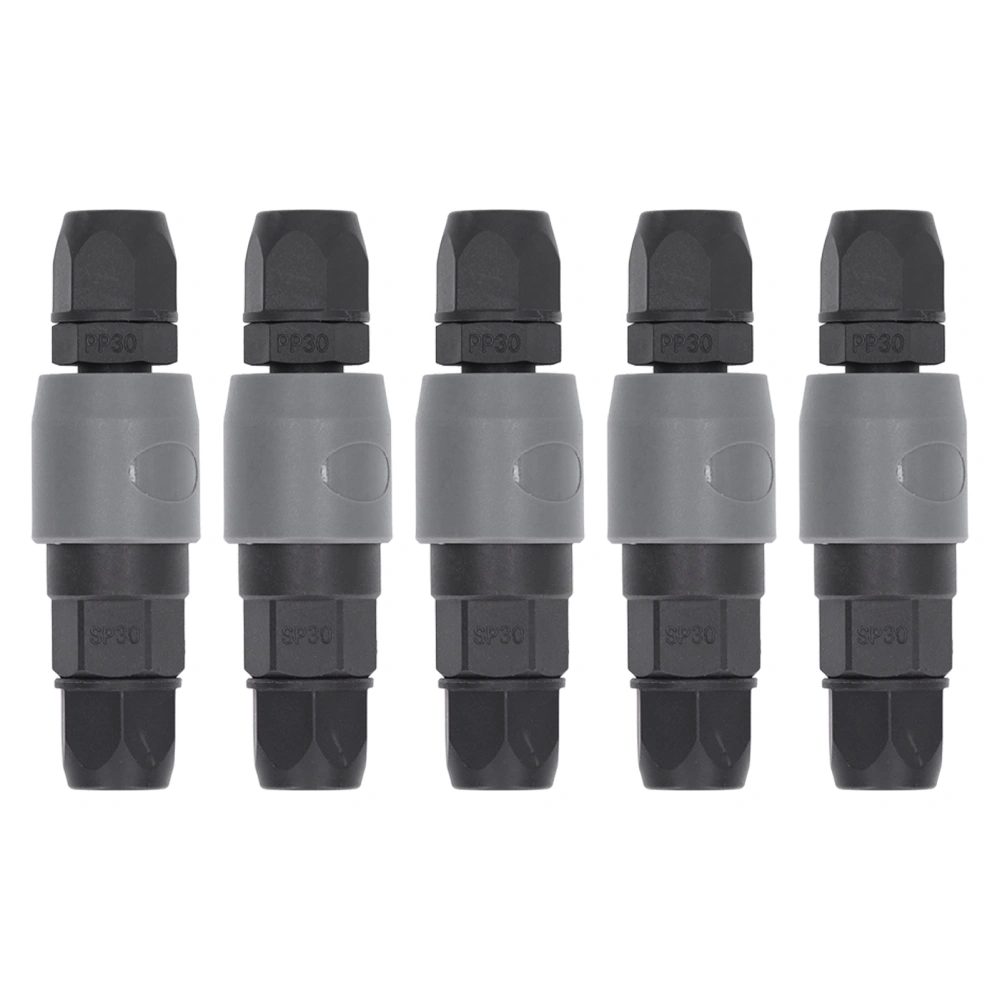 5 Set Pneumatic Quick Connector C Type Self Locking Air Compressor Hose Coupler Plug Socket(SP+PP30 )