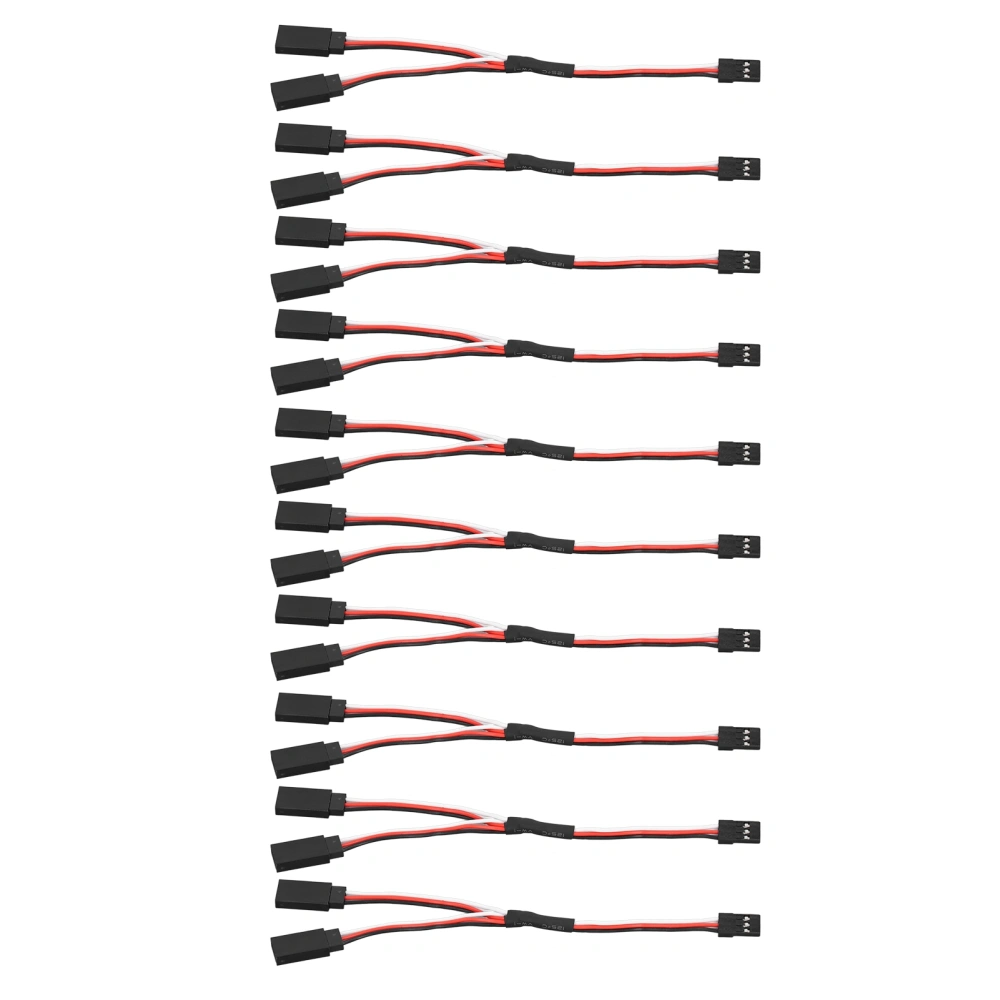 10Pc Servo Extension Cable Cord 3 Pin Female to Male Wire Connector Board Remote Control Y Type 150mm(5.91in)