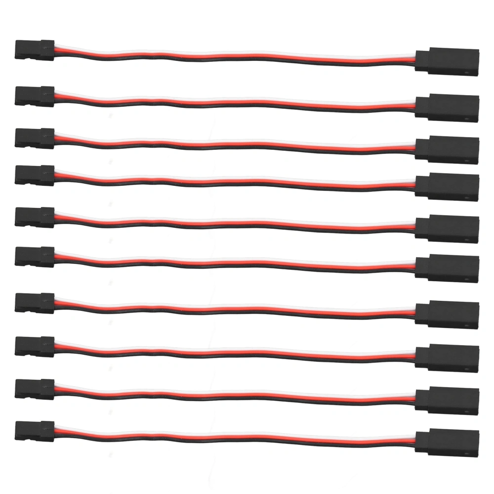 10PCS 3 Pin Servo Extension Cable Model Car Servo Driver Connection Line Brass Inner Core 200mm Male to Female