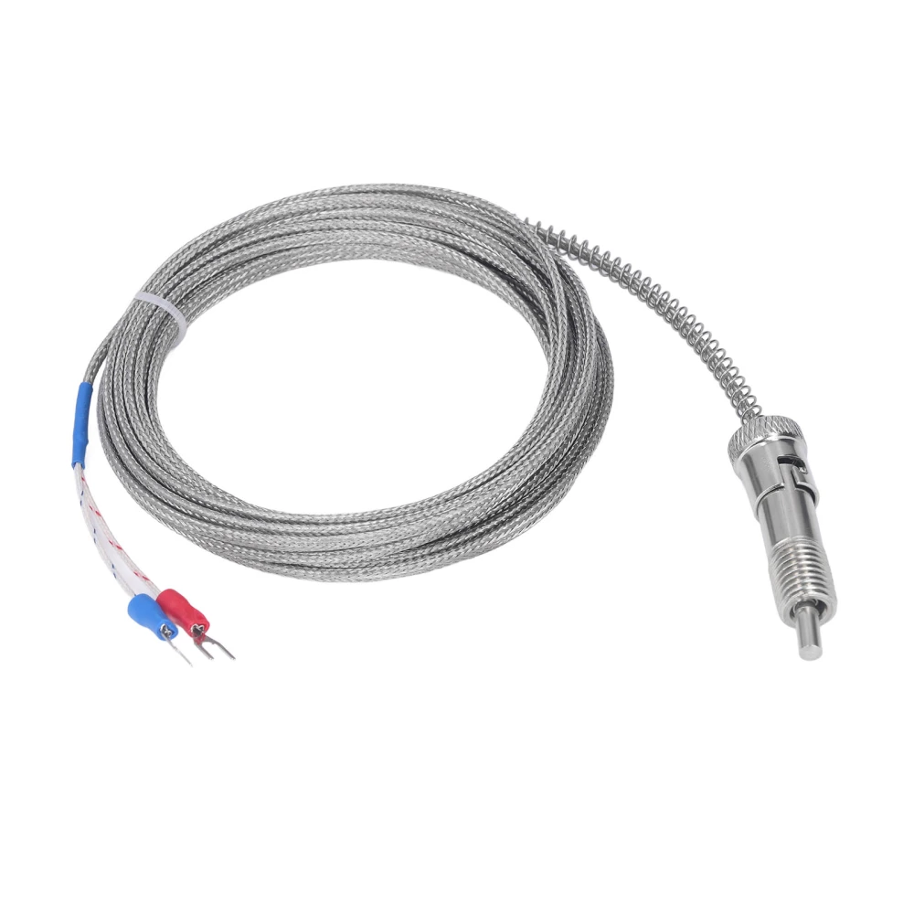 BERM K Type Thermocouple Compression Spring Temperature Gauge Sensor Probe 0‑400℃ M12 5meter