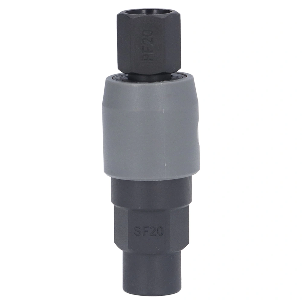 Pneumatic Fitting Air Quick Connector Self Locking Type C Plastic Steel for Hose Pipe(SF20+PF20 1/4in Female Thread )