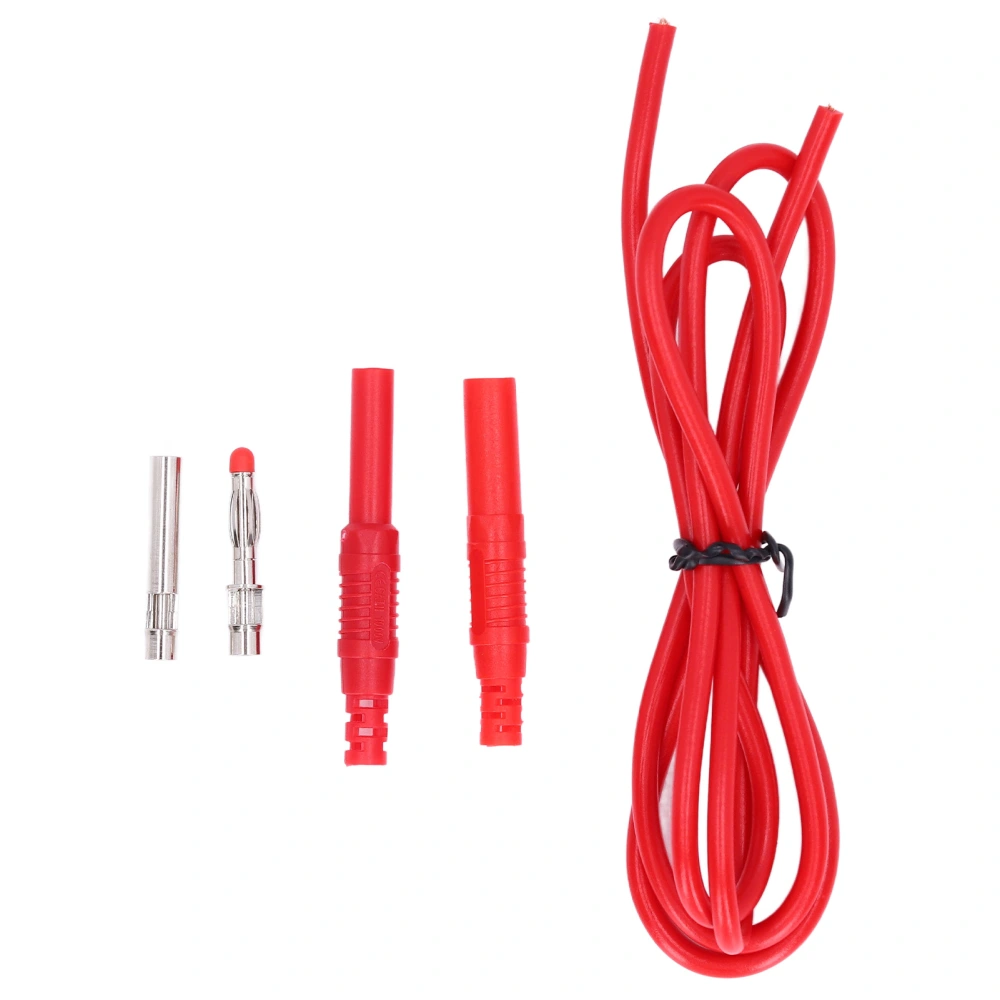 Banana Plug Test Leads Kit Male to Male Stackable Electrical Multimeter Wire Cable J.70027 4mmRed