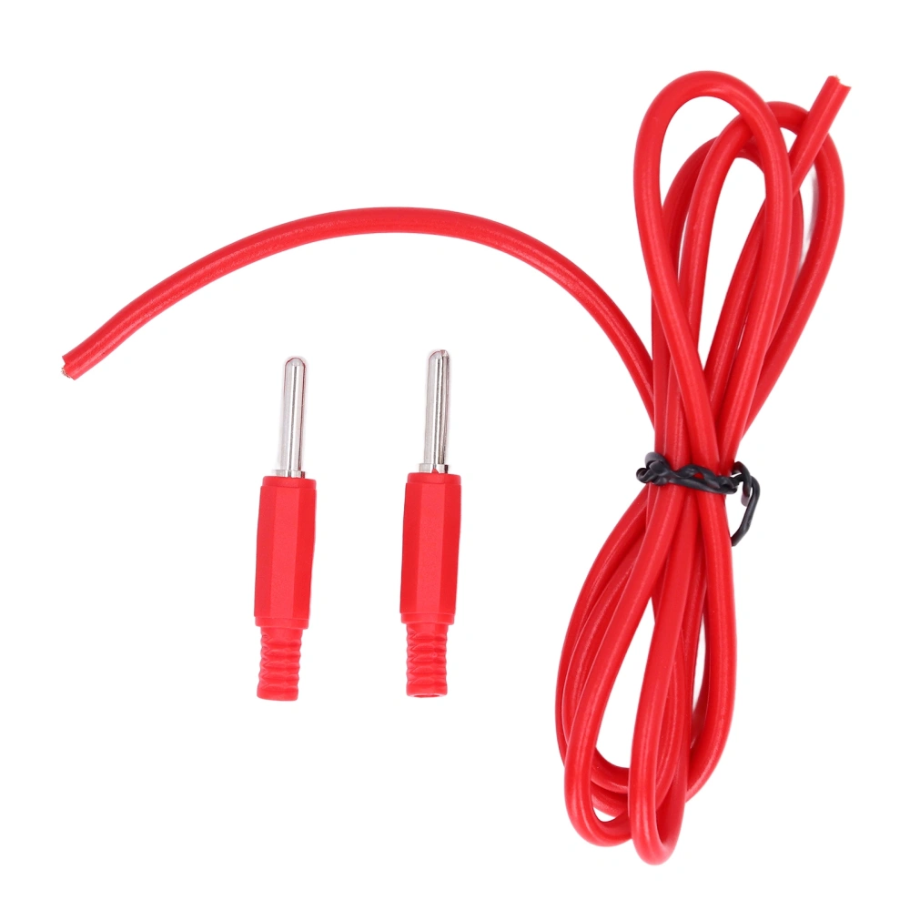 Banana Test Lead 4mm Male to Male Brass PVC 32A 1000V Set Kit for Electricity TestingRed