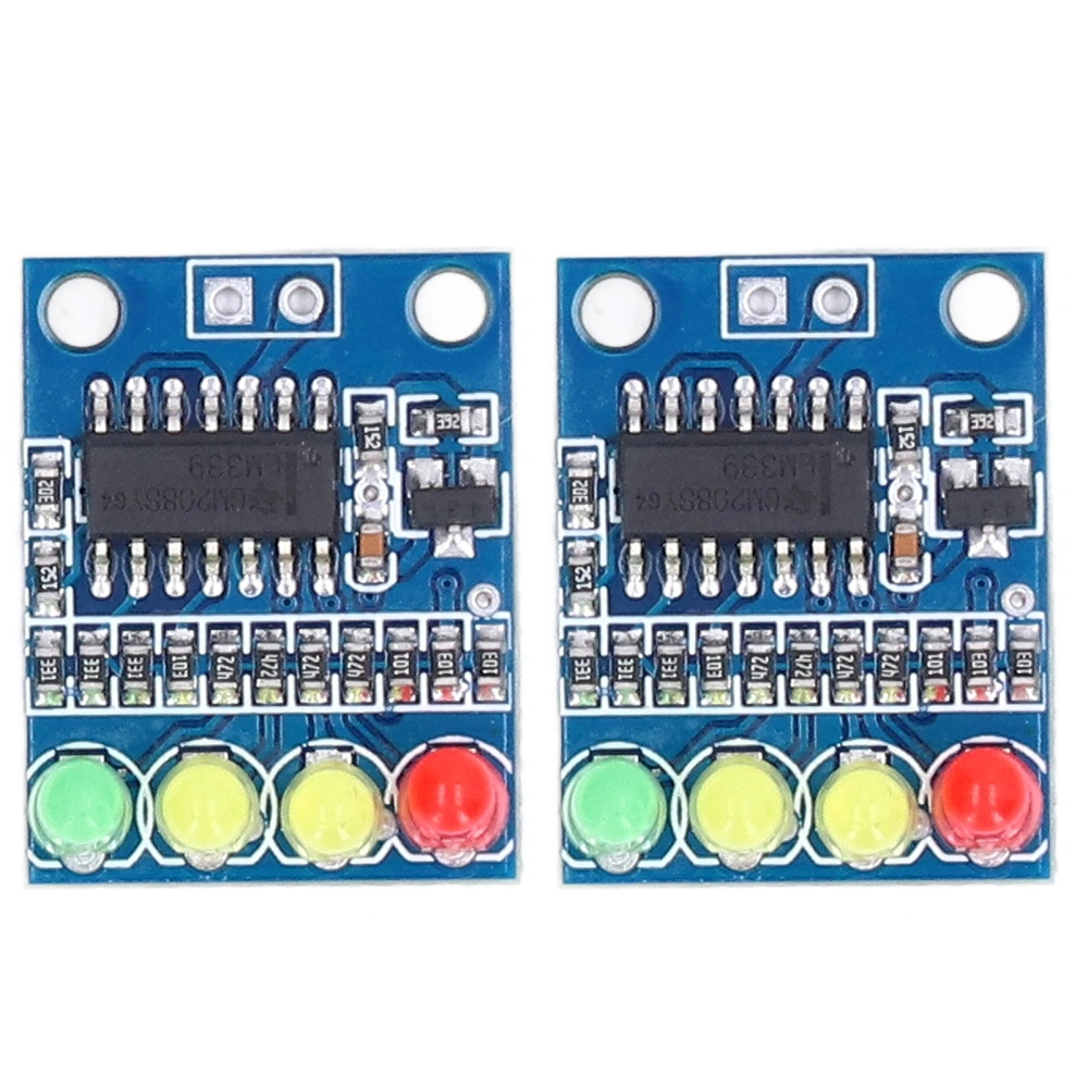 2Pcs Battery Level Indicator Module Capacity Tester Board 4 Phase 12V with 4pcs LED