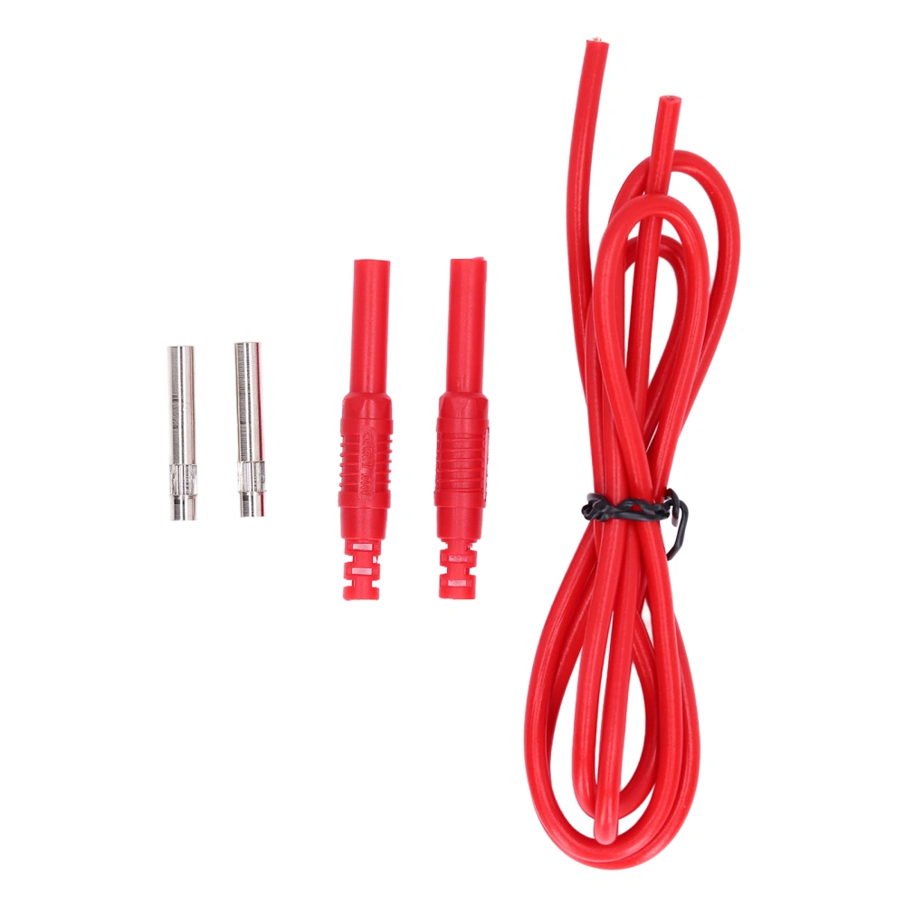 1mm² Female to Female Testing Lead Extension Test Cable with Brass Contact Plug J.70030Red