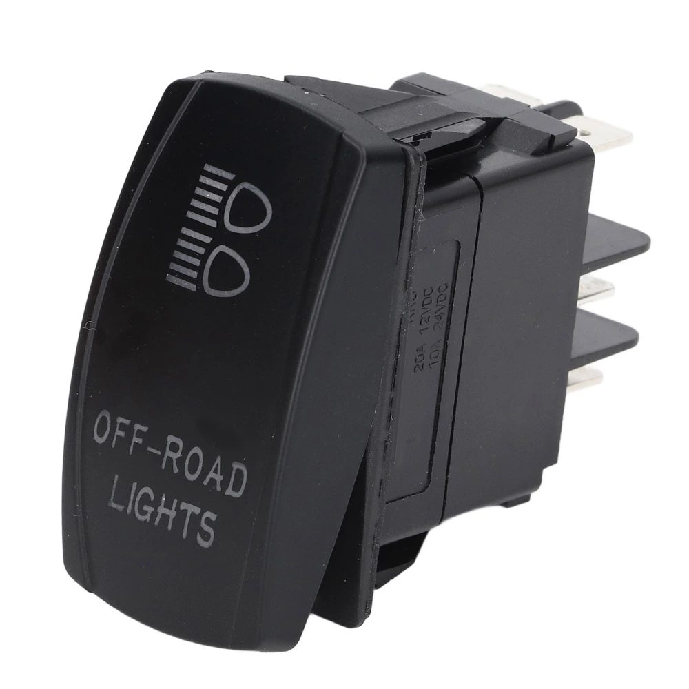 Rocker Switch 5Pin On Off Minus40°C to +85°C Heat Resistance DC12V/24V ABS Lamp Switch for Boat Yacht Automobile