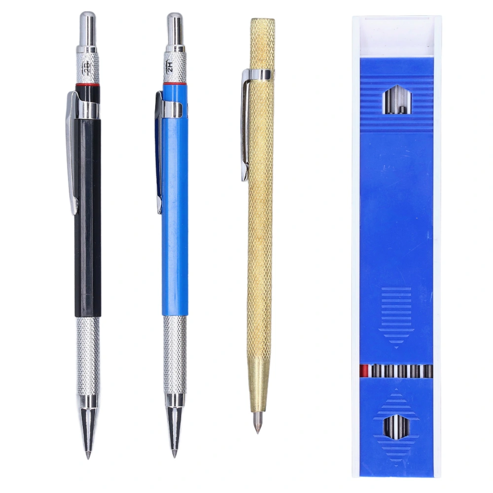 Carpenter Pencil Mechanical 2.0mm Marking Scriber Tool with Refills for Woodworking