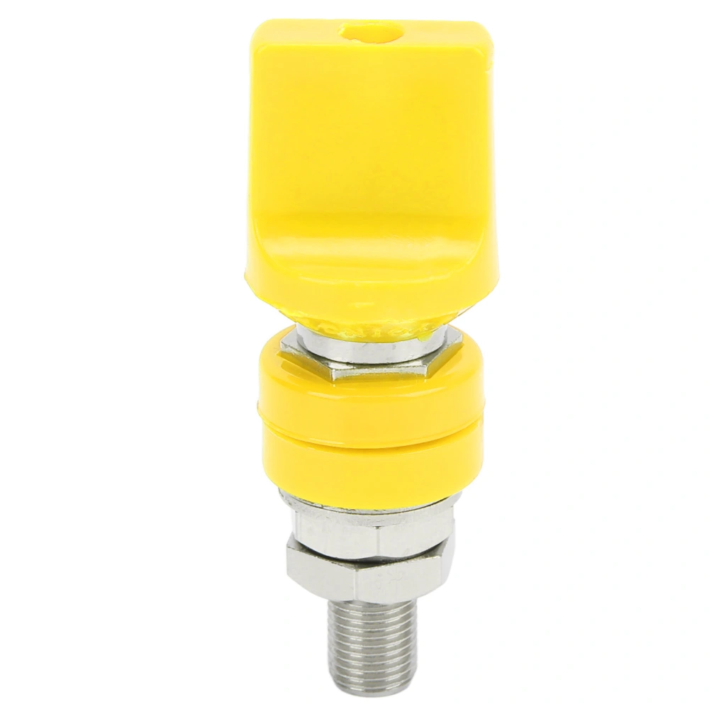 Binding Post Wire Terminal Connector M10 Thread 100A Large Current for 4mm Banana PlugYellow