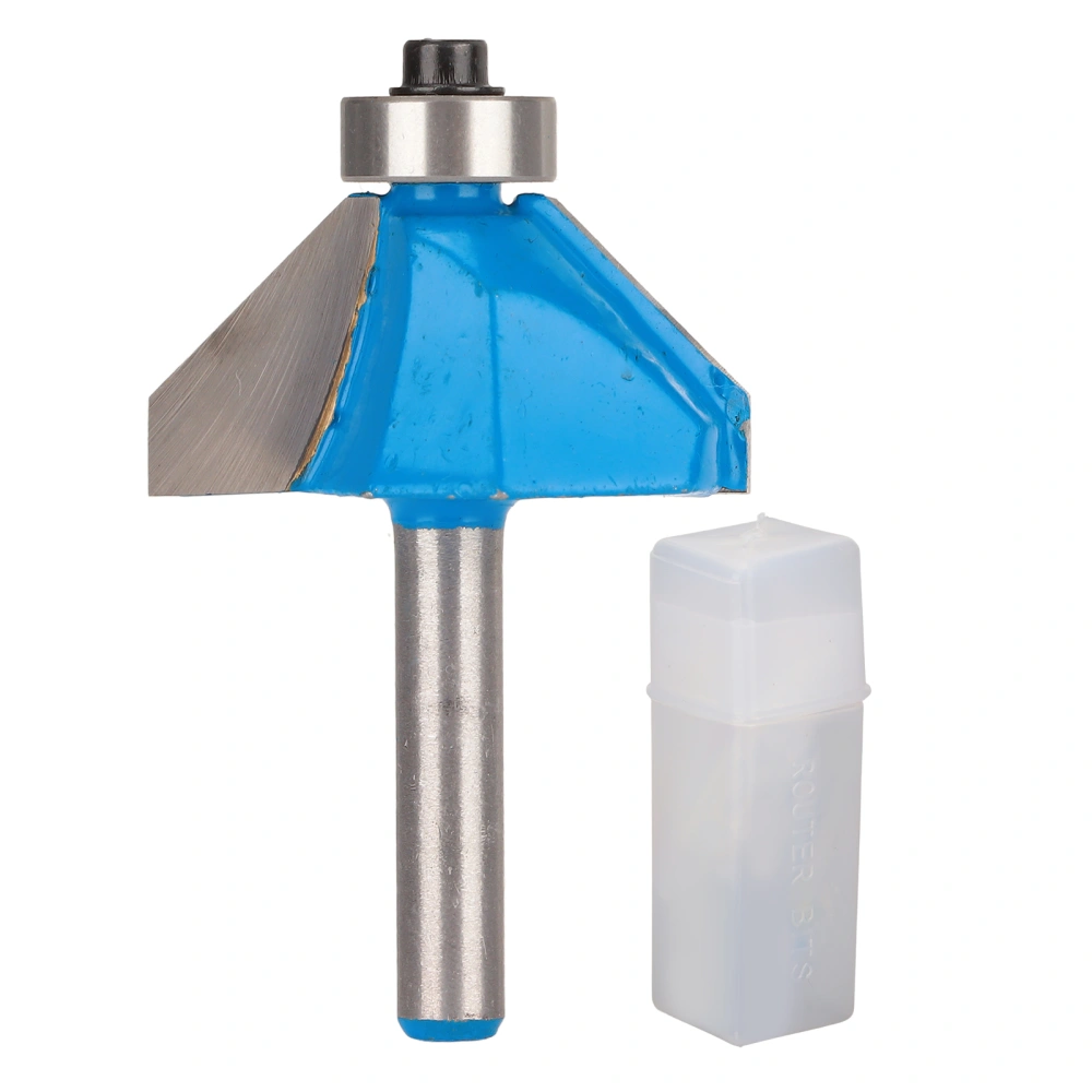 Router Bit 45 Degree 1/4in Round Shank Chamfer Tool with Top Bearing for Woodworking1/4x5/8