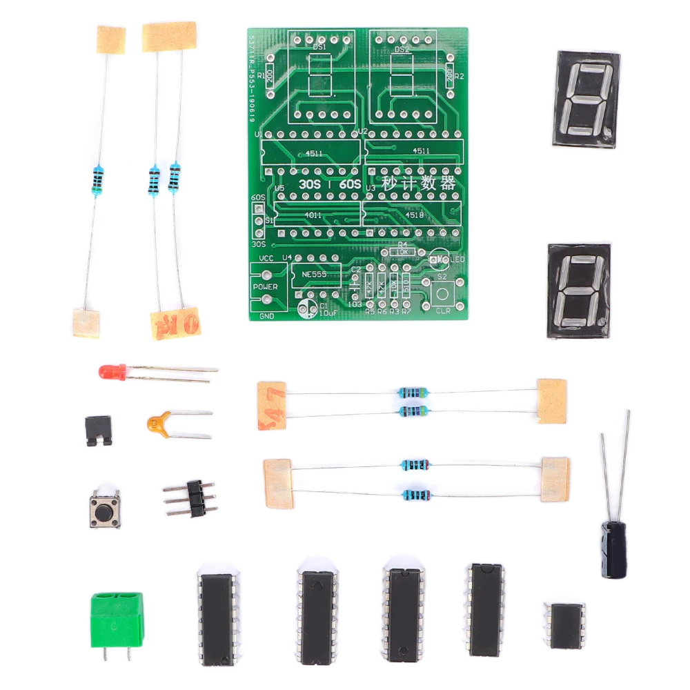 30‑60s Counter Module Kit Digital Electronics Technology Timer for Soldering Practice Learning