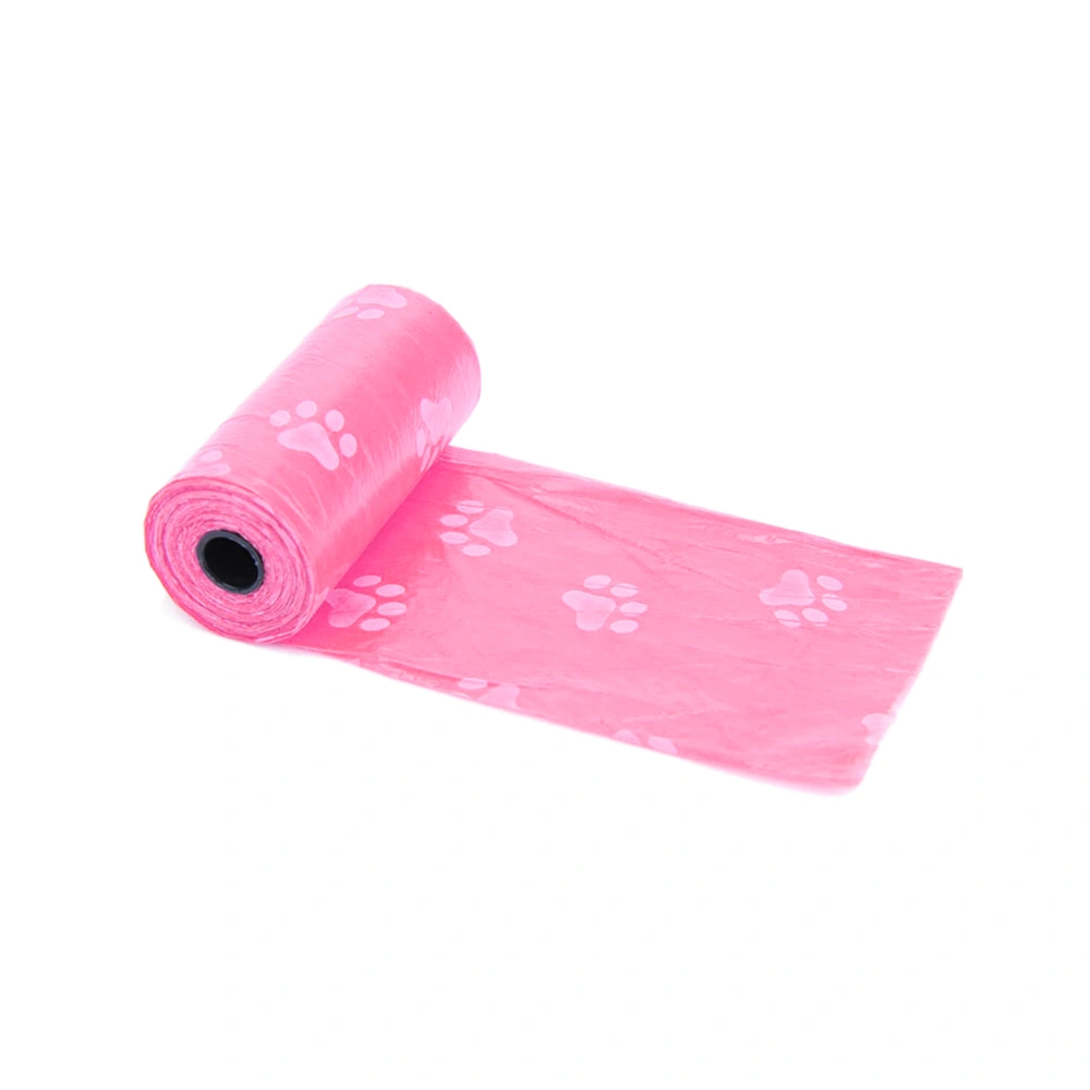 Poop Bags Roll Waste Garbage Dispenser Plastic Waterproof Leak Proof Easy CleaningPink