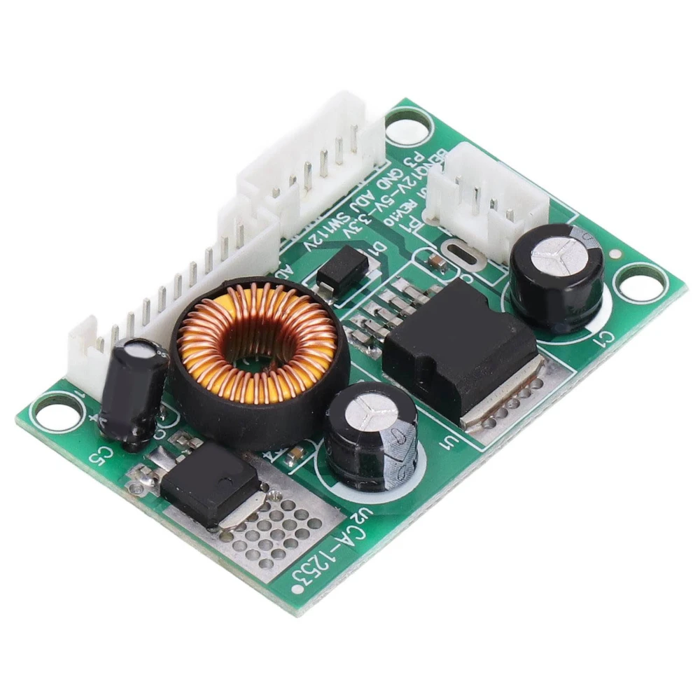 2Pcs Voltage Converter Module PCB LCD Power Supply Board with 3 Interface 12V to 5V 3.3V