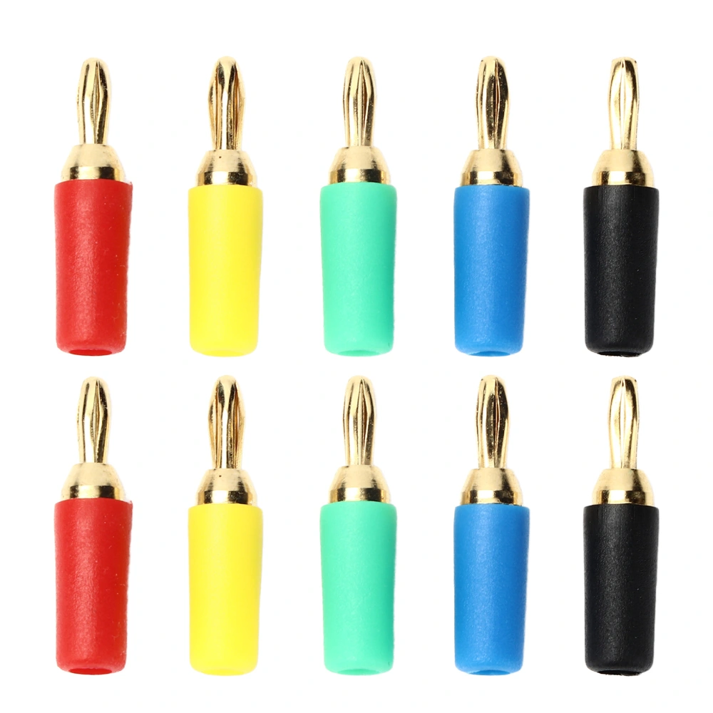 2.5mm Banana Plugs Brass Gold Plated Soldering Banana Connector Assortment for Speaker Wire